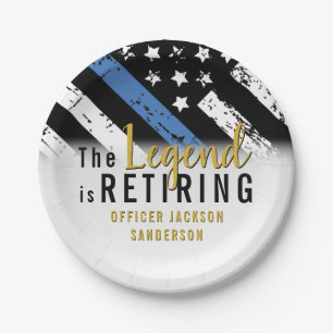 Prato De Papel Polícia de Sinalizador da Linha Azul de Reforma da