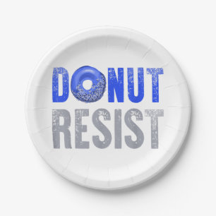 Prato De Papel Policial Shirt Thirt Blue Line Rosquinha Resist J