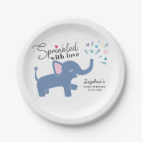 Polvilhado com o bebê bonito do elefante do amor