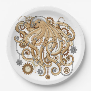 Prato De Papel Polvo Steampunk Retro Fantasia Mecânica