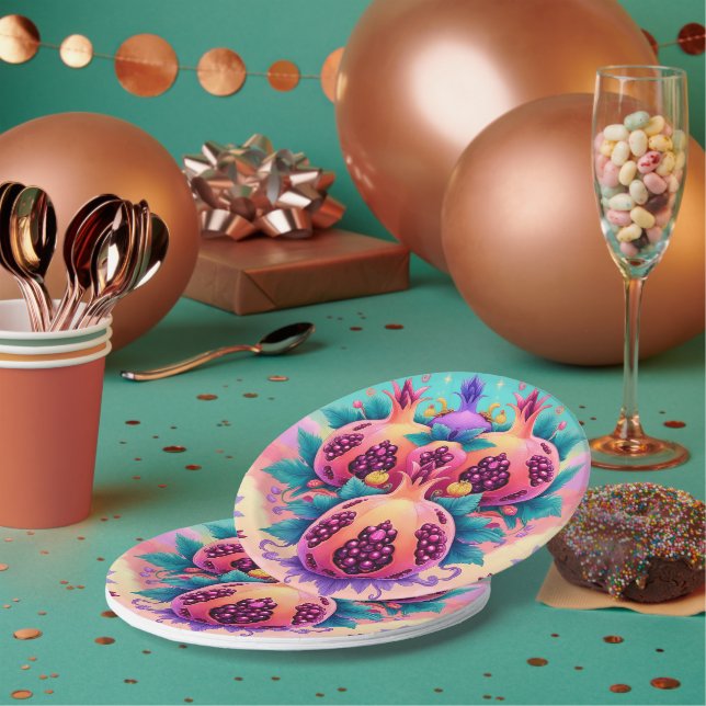 Prato De Papel Pomegranato Colorido (Múltiplo)