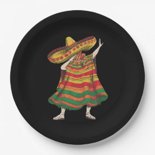 Prato De Papel Poncho Mexicano Dabbing Cinco De Mayo Festa De Par