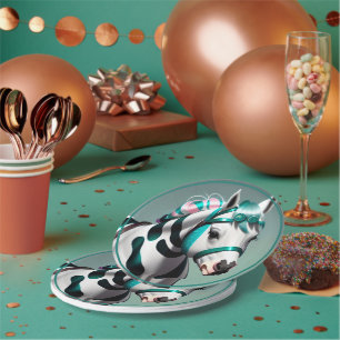 Prato De Papel Pôneo Espiritual 3D Bonito 7