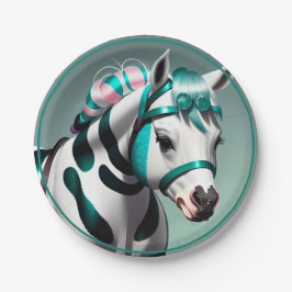 Prato De Papel Pôneo Espiritual 3D Bonito 7