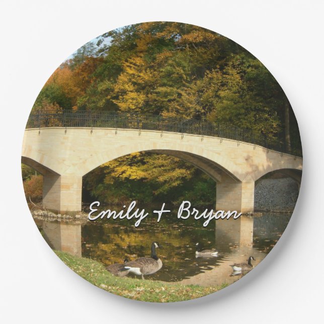 Prato De Papel Ponte do arco-íris em queda livre no Grove City Co (Frente)