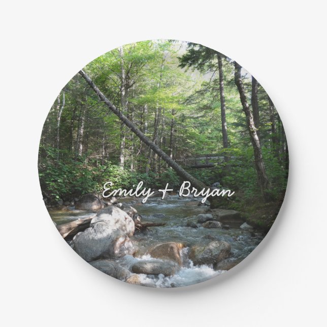 Prato De Papel Ponte do rio Pemigewasset em Nova Hampshire (Frente)