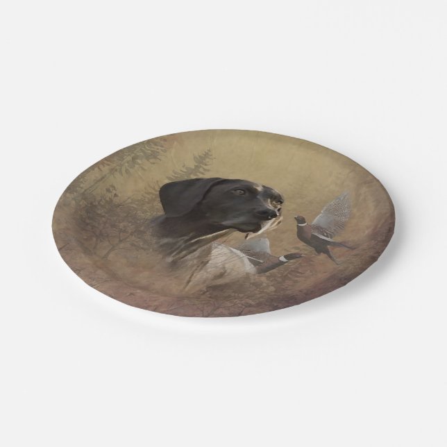 Prato De Papel Ponteiro Alemão Curto, Deutsch Kurzhaar Tapes (Inclinado)