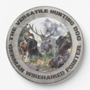 Prato De Papel Ponteiro alemão Wirehaired