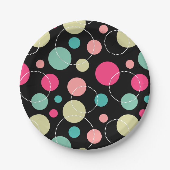 Prato De Papel Pontos e círculos 150816 (Frente)