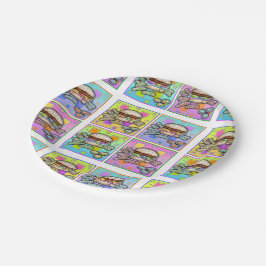 PRATO DE PAPEL POP ART BURGER