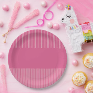 Prato De Papel Pop de cor - Rosa