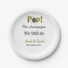 Prato De Papel Pop, o champanhe... ainda fazemos o nome de casal