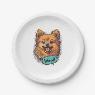 Prato De Papel Pop Pomeraniano � Cão de Banda Retrópica