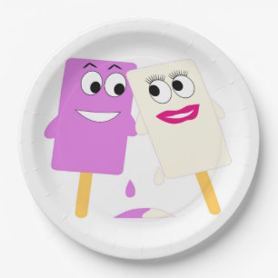 PRATO DE PAPEL POPS DE SORVETE GALANTEADORES