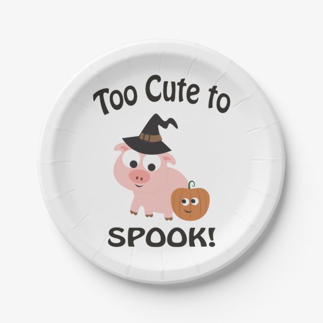 Prato De Papel Porco Muito Bonito Para Spook (Frente)