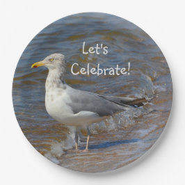 Prato De Papel Praia da Celebração do Seagull