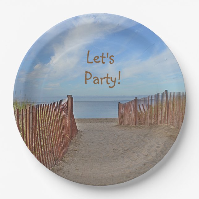 Prato De Papel Praia do Partido do vamos (Frente)