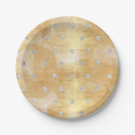 Prato De Papel prata, bolinhas, ouro, na moda, feminino, bonito,