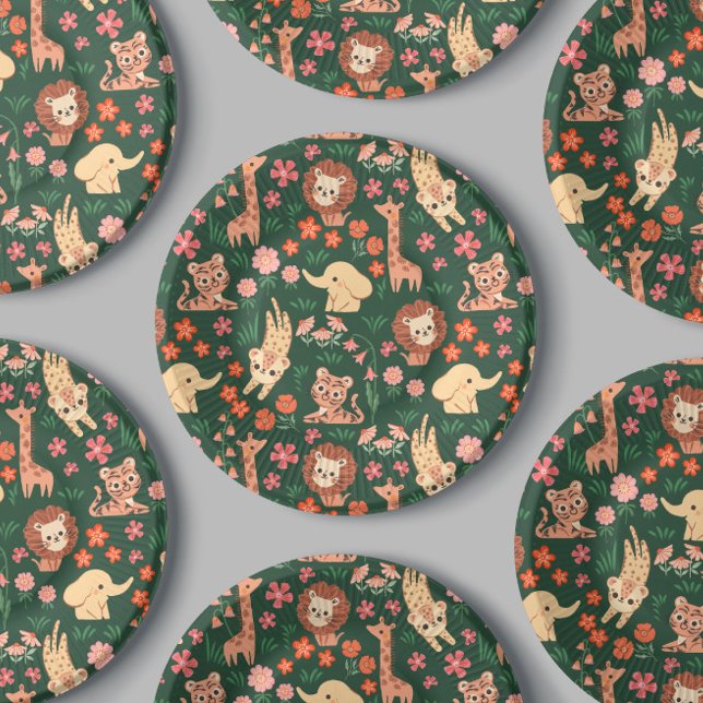 Prato De Papel Prata de Papel Tropical Selvagem de Bebê Selvagem (Criador carregado)