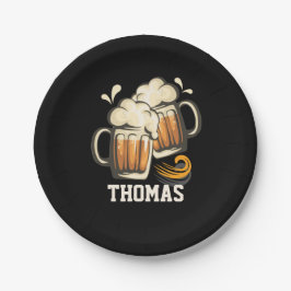 Prato De Papel Prateleiras de papel para cervejas, 7" - Aniversár