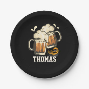 Prato De Papel Prateleiras de papel para cervejas, 7" - Aniversár