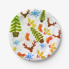 Prato De Papel Pratos, festividades de Natal