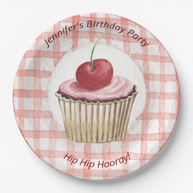 Prato De Papel Pratos-piquenique - Crianças Retro-Cherting Cup Ca (Frente)