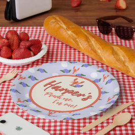 Prato De Papel "Prendam-Me! Sou um" Aniversário de Lagosta Costei