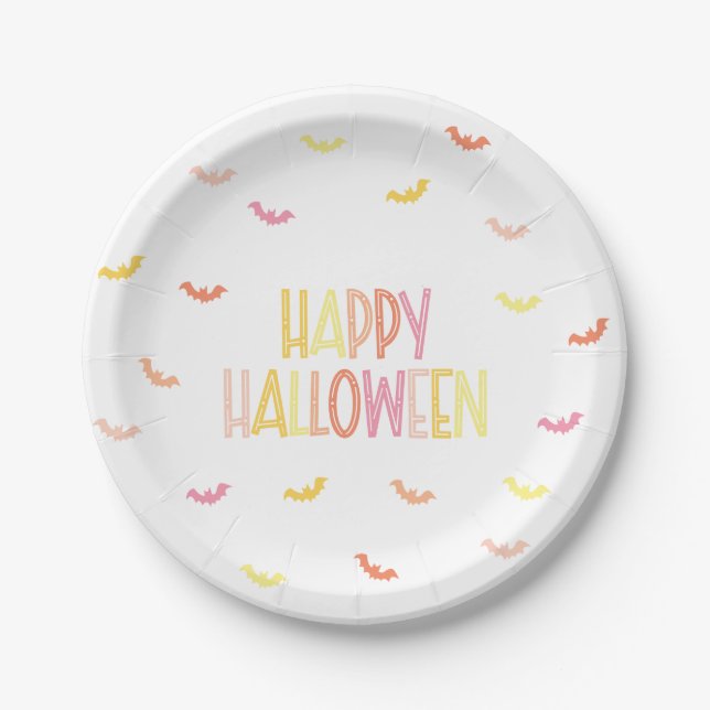 Prato De Papel Preppy Happy Halloween (Frente)