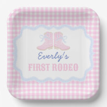 Preppy Rodeo First Birthday Cowgirl Boots