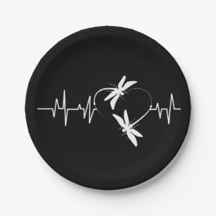 Prato De Papel Presente De Dragonfly Lover  Pulso De Coração Engr