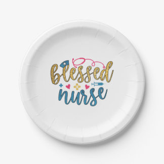 Prato De Papel Presente de Enfermeira | Enfermeira abençoada