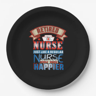 Prato De Papel Presente de Enfermeira   Enfermeira Aposentada Tal