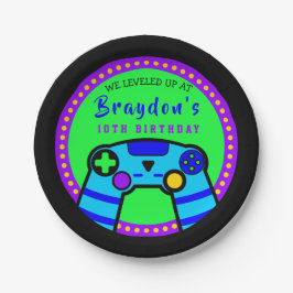 Prato De Papel Presente de Festa de aniversário de JOGOS DE VÍDEO