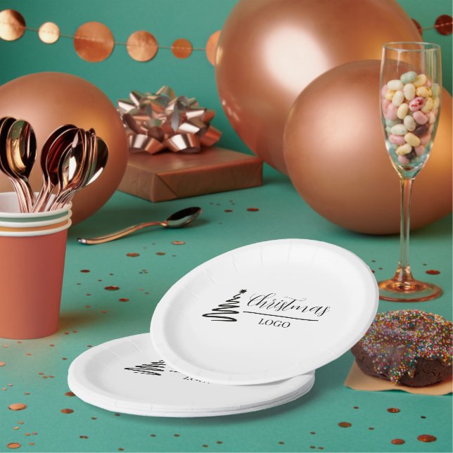 Prato De Papel Presente de Natal Personalizado Camiseta Moderna C (Múltiplo)