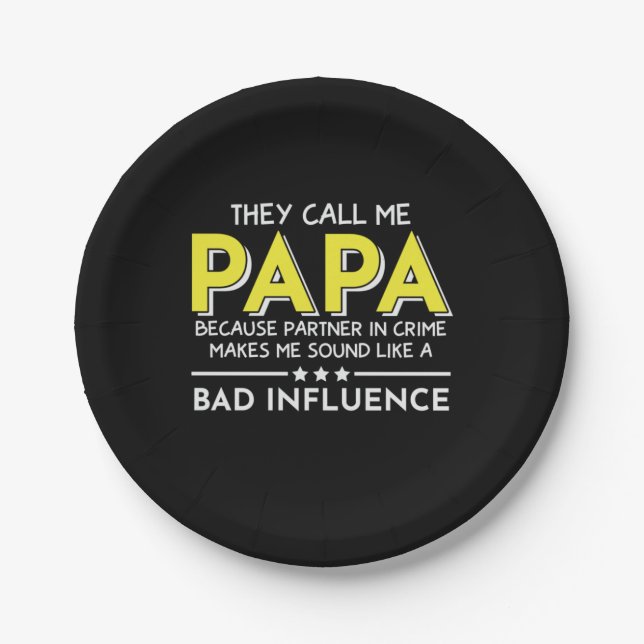 Prato De Papel Presente de Papai Eles Me Chamam de Papás (Frente)