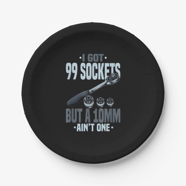 Prato De Papel Presente Engraçado de Mecânico para um Mecânico de (Frente)