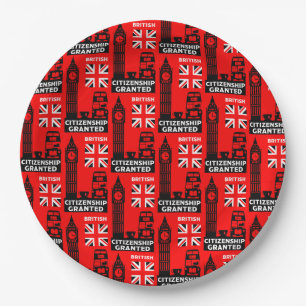 Prato De Papel Presentes de Cidadania Britânica