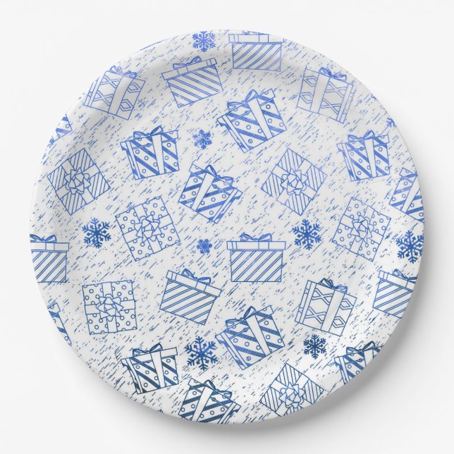 Prato De Papel Presentes de Natal 6 (Frente)