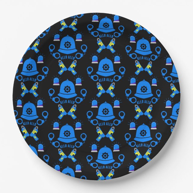 Prato De Papel Presentes E Acessórios Da Polícia Britânica (Frente)