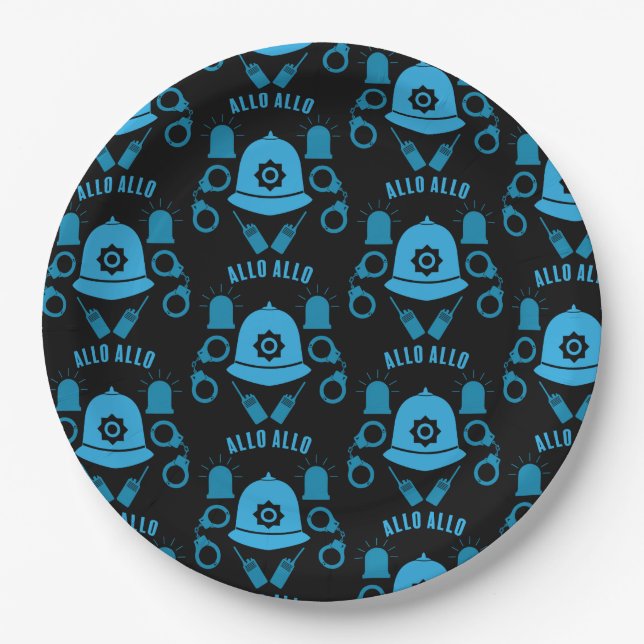 Prato De Papel Presentes E Acessórios Da Polícia Britânica (Frente)