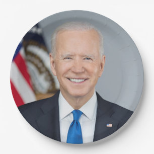 Prato De Papel Presidente Joe Biden White House Retrato