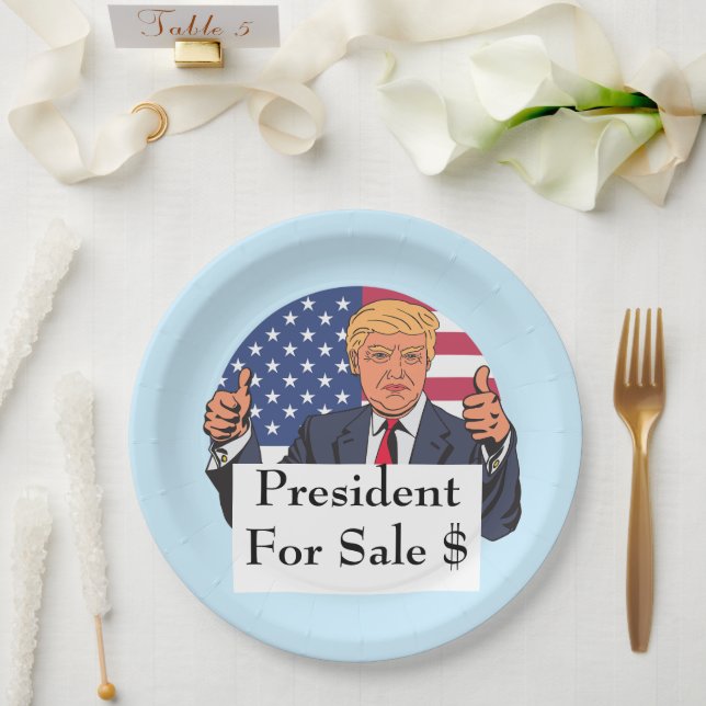 Prato De Papel Presidente Para Venda De Placa De Papel (Casamento)