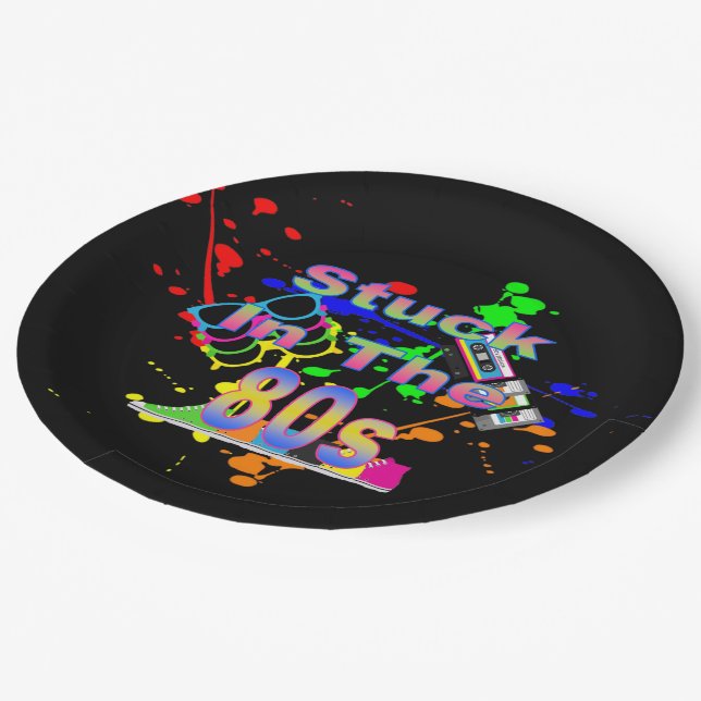 Prato De Papel Preso nos anos 80 (Inclinado)