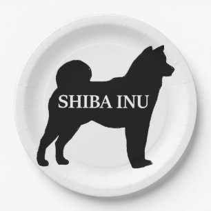 Prato De Papel Preto conhecido do silo de Shiba Inu