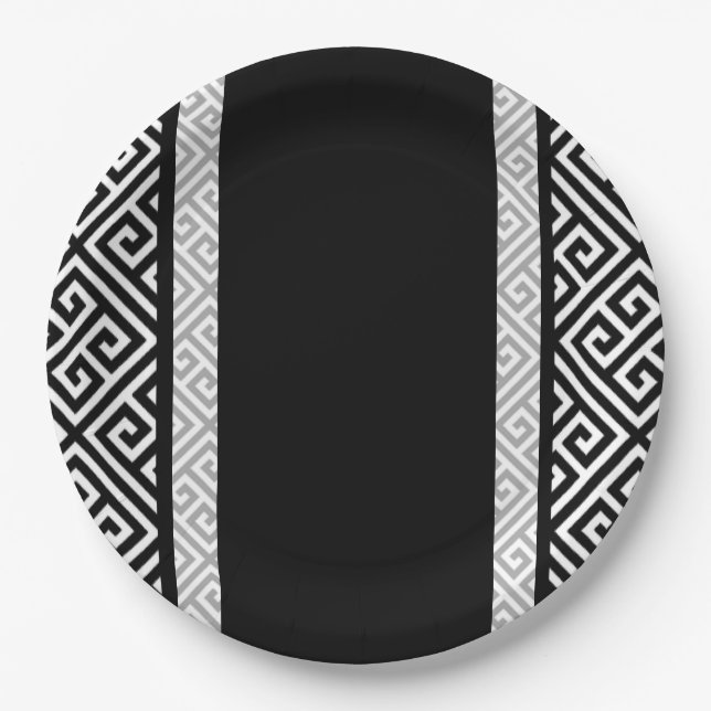 Prato De Papel Preto e branco (Frente)
