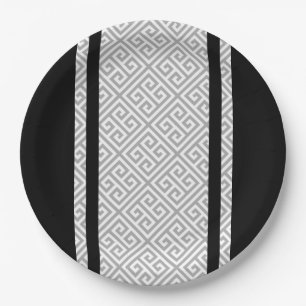 Prato De Papel Preto e branco