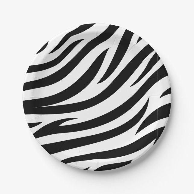 Prato De Papel Preto e branco (Frente)