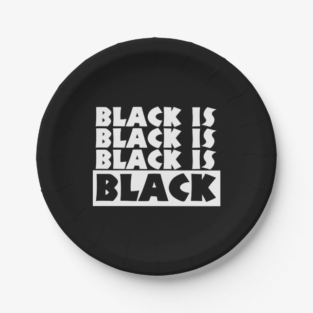 Prato De Papel Preto é Preto (Frente)