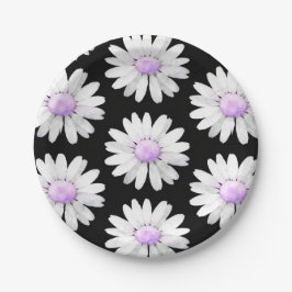 Prato De Papel Pretty Purple Dotted Daisy's